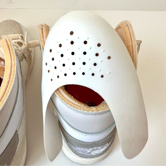 NIKE Air Jordan 1 Mid Craft Inside Out White Gray Sail Sneakers—SZ. 12 - Picture 11 of 15